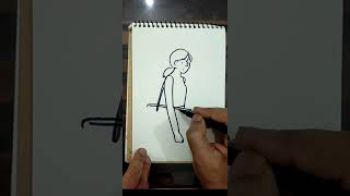 Drawing Young Lady #shorts