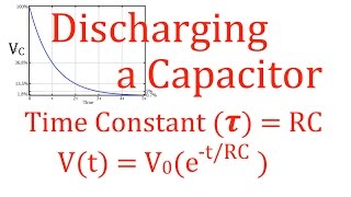 RC Circuits (6 of 8) Discharging a Capacitor, Time Constant, Voltage, Current, An Explanation