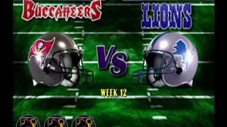 NFL Blitz season week 12 Buccaneers vs Lions
