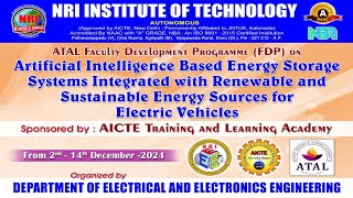 ATAL FDP (EEE) DAY-1, (02-12-2024) Dr K. Venkat Reddy, NRI INSTITUTE OF TECHNOLOGY, POTHAVARAPPADU