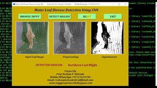 Maize Leaf Disease Detection Using CNN Neural Network Python Project With Source Code