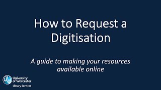 How to request a digitisation