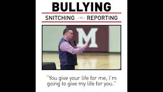 Snitching Versus Reporting explained by Fabian Ramirez