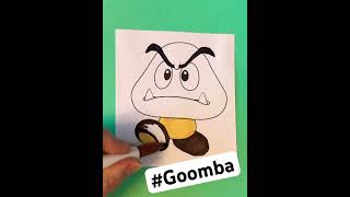 ⭐️⭐️⭐️Super Mario Goomba Colouring in #colouring #satisfying #mario #goomba #shorts