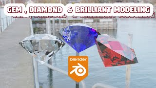 Blender tutorial Gem , Diamond ,  and Brilliant modeling 1