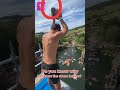 He threw a stone before 🤔 #cliffjumping #basejump  #shorts