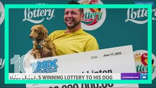 Northern Florida man credits dog for $2 million lottery win