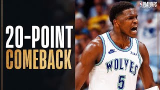 The Timberwolves BEST PLAYS From The Biggest Halftime Comeback In Game 7 History!😲 May 19, 2024