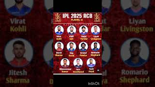 RCB Strongest Playing 11 For IPL 2025 #ipl2025 #rcb