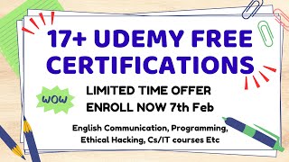 UDEMY FREE COURSES COUPON CODES 7th Feb ✅UDEMY FREE CERTIFICATIONS IN TAMIL