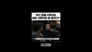 부산 깡패 사투리가 일반 사투리와 다르다고?