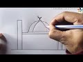 learn to draw mosque easily masjid drawing easy pencil art