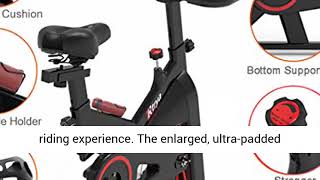 TRYA Indoor Exercise Bike Stationary, Belt Drive Cycling Bikes with Ipad Mount and LCD Monitor