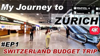 Mumbai to Zurich 4k, Switzerland Travel Guide🇨🇭| Switzerland Budget Trip #Ep1 | Switzerland Vlog