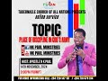 TOPIC: PLACE OF DISCPLINE IN GOD'S ARMY