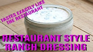 DIY Ranch Dressing Recipe Restaurant Style - Homemade Ranch Salad Dressing Recipe