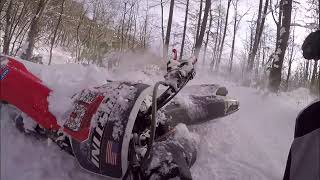 2021 八剣山初練習　First practice run on snow. Christini/Honda CRF250X