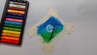 Easy oil pastel drawing for beginners ❤️| Simple crayon drawing 💕| Achuz ArtCafe 💕