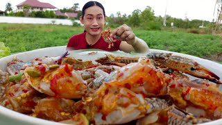 ตำปูม้าสดเดือดเผ็ดๆทะเลเดือด🦀🦀|กินตวยเอมี่ kin-tuay-Amy