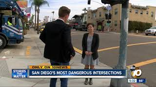 Study finds most dangerous intersections in San Diego