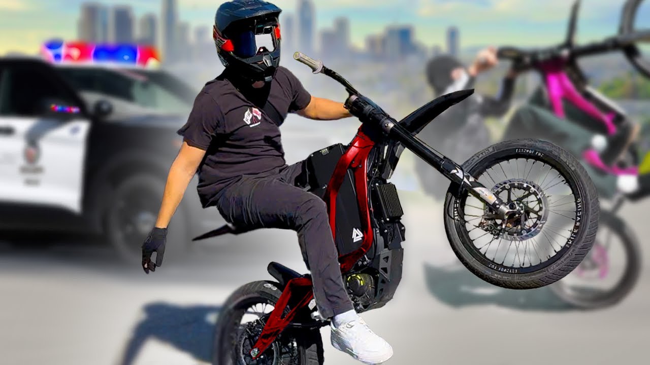 Illegal E Bike Rideout In La Cops Gang Beef Crashes Youtube