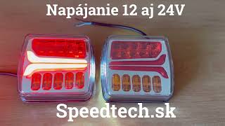 Združené LED svetlá na prívesný vozík 12V / 24V - s dynamickými smerovkami / ECE R4, R6, R7, R10