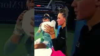 Ostapenko hits Kudermetova with Ball!