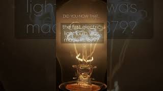 #didyouknow that the first electric light bulb was made in 1879? #shorts #facts #funfacts #science