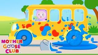 Wheels on the Bus Color Song + More | Mother Goose Club Nursery Rhymes