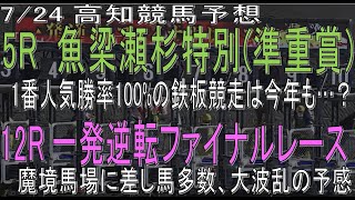 【2021年7月24日 高知競馬予想】例年ガチガチの魚梁瀬杉特別は今年も王者の一人舞台？