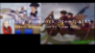 History Homework | Speedpaint | 5 Historical Paintings Redraw