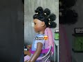 Watch this hair transformation on this black doll#shorts #naturalhair  #healthyrootsdolls