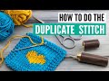 How to do the duplicate stitch in knitting [for stockinette stitch & garter stitch]