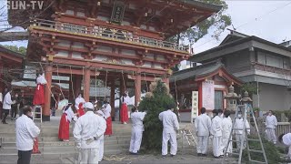 参拝者迎える正月飾り 生田神社で「杉盛」作り