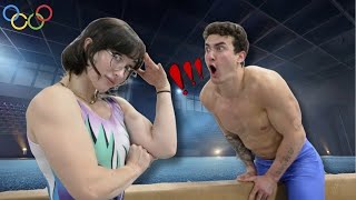 Non-Gymnasts try WOMEN's gymnastics | Lean Beef Patty ft. Jesse James West