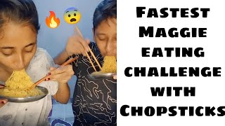 Fastest Maggie Eating Challenge 🤣 #eating #ytshorts #shorts