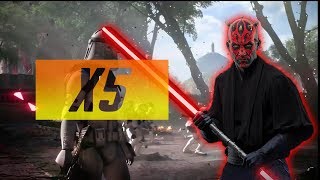 Epic 5 man multikill with Maul - STAR WARS Battlefront 2