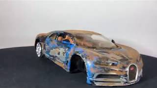 Restoration Abandoned Bugatti Model Восстановление поврежденного автомобиля