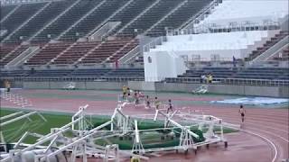 愛媛県高校新人大会2017・女子400mハードル決勝、1着：松崎百華（松山北高）1分05秒11