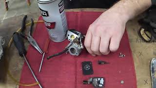 stihl TS410 / TS420 concrete saw carburetor cleaning and fuel line replacement. (part 1)