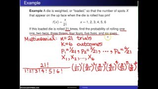 Multinomial distribution -- Example 1