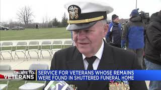 Service for veterans whose remains were found in shuttered funeral home