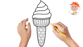 How to draw an ice cream | Easy drawings