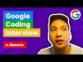 Google Coding Mock Interview: Chess N-Queens problem