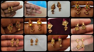 2.grams small daily wear earrings designs//with weight.