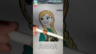 Coloring Anna From Frozen 2 #art #artwork #kids #kidsvideo #kidslearning #how #howto #coloring