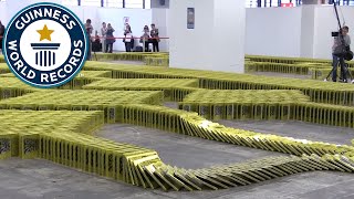 Crazy Book Dominoes! - Guinness World Records