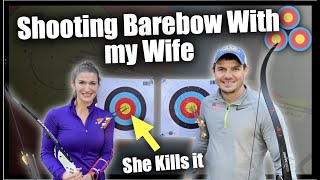 Shooting Barebow with my Wife Heather | Shooting W&W MXT-10 Limbs on a Barebow