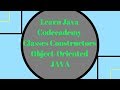 Codecademy Learn Java, Classes Constructors, Object Oriented Java