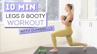 10 min TONED LEGS AND BOOTY WITH WEIGHTS | At Home Workout